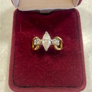 Premier Designs Marquise stone with gold band